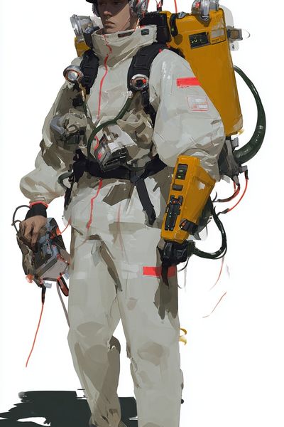 Futuristic Space Explorer — Digital Art Print. poster print