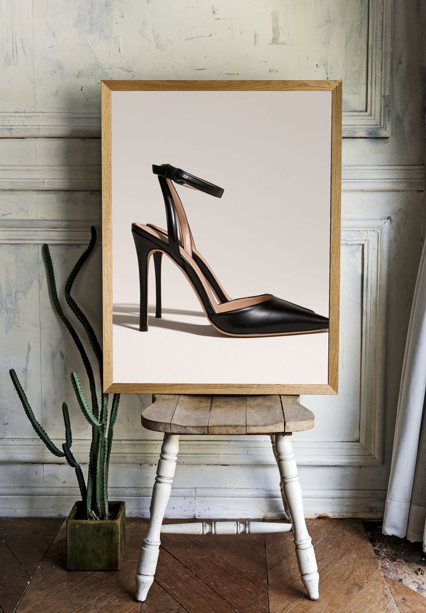 Black Stiletto Heel Fashion Poster. — room view 1