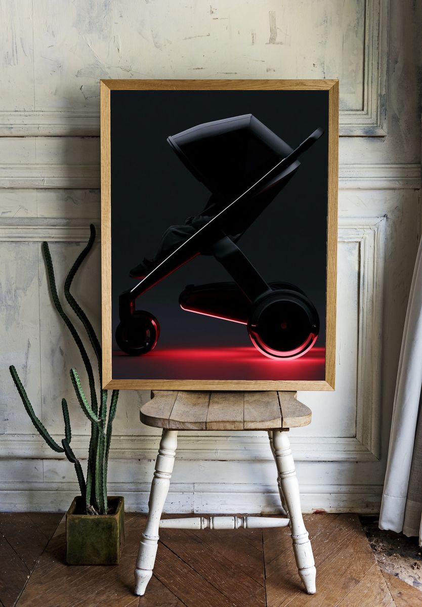 Futuristic Stroller Photography Poster. — room view 1
