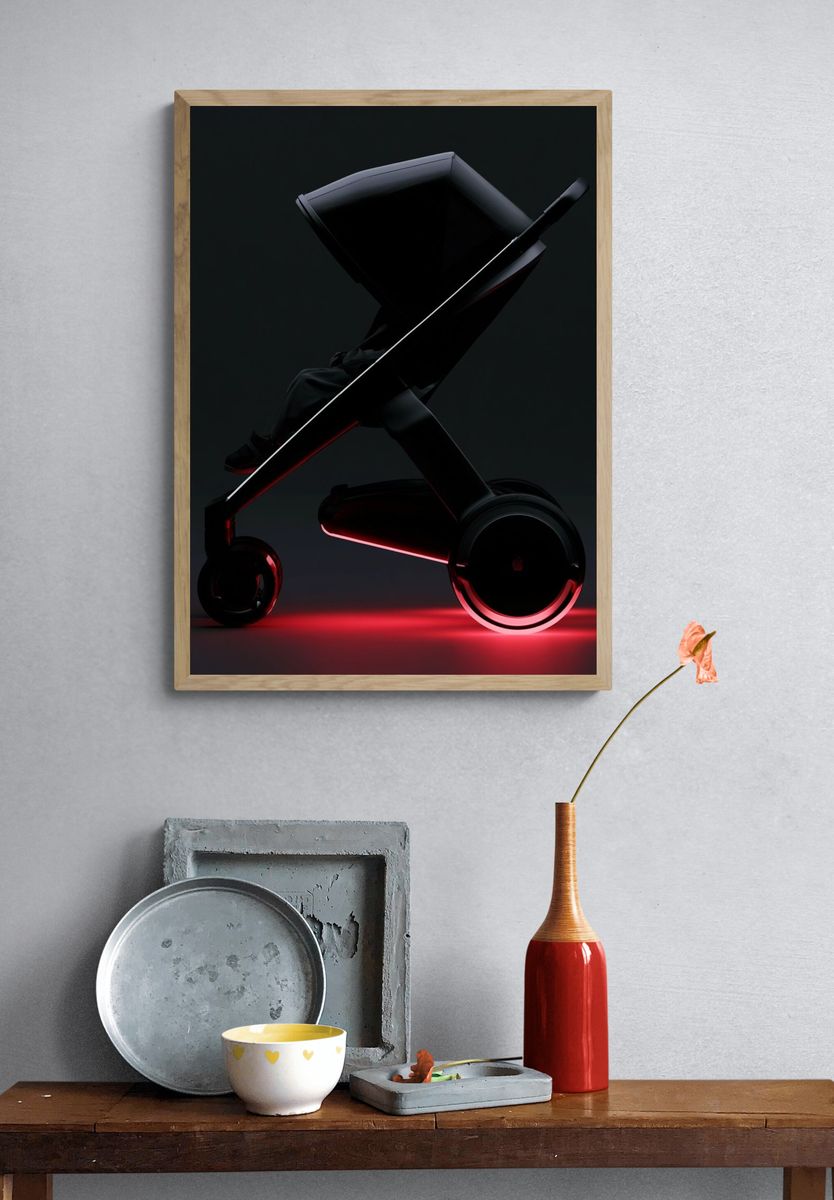 Futuristic Stroller Photography Poster. — room view 3