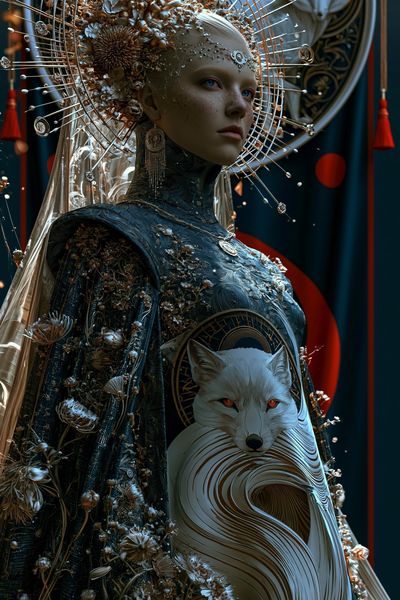 Fox Spirit Surrealism Poster. poster print