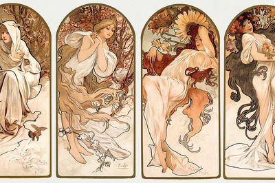 Four Seasons — Art Nouveau Print. poster