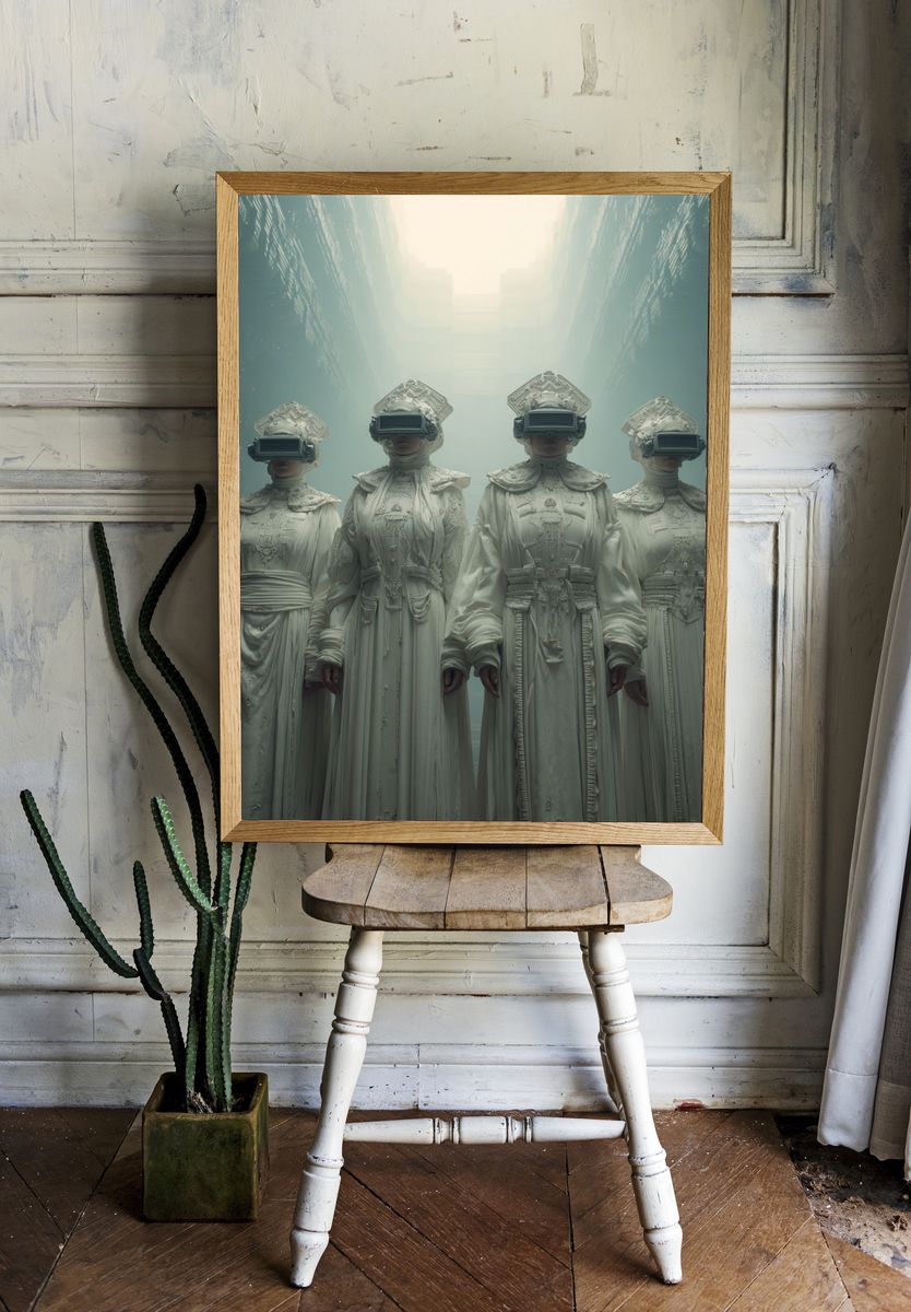 Futuristic Sisters — Surrealism Print room preview