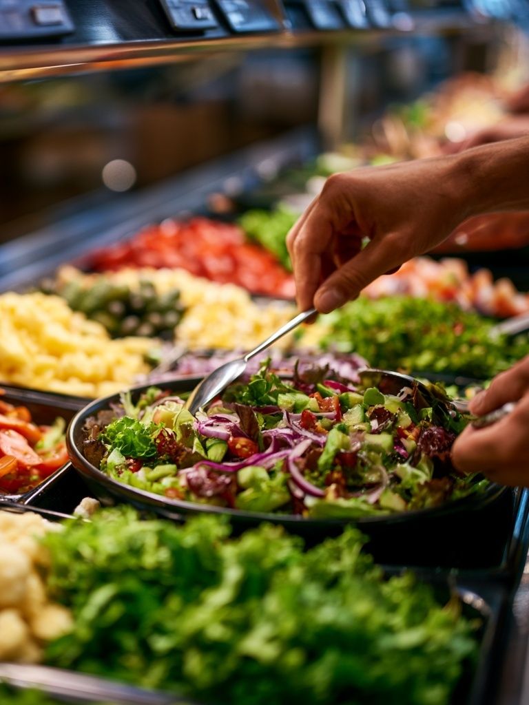 Fresh Salad Bar Photography Poster. poster detail