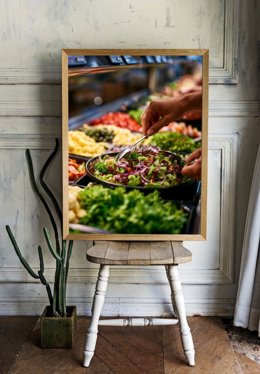 Fresh Salad Bar Photography Poster. — room view 1