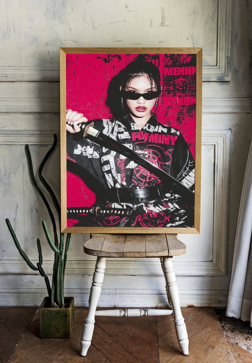 Fierce Samurai Warrior — Fashion Print. — room view 1