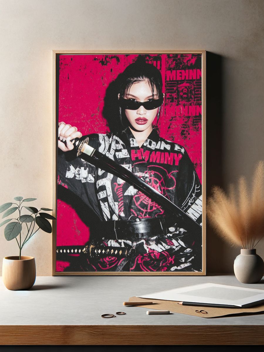 Fierce Samurai Warrior — Fashion Print. — room view 2