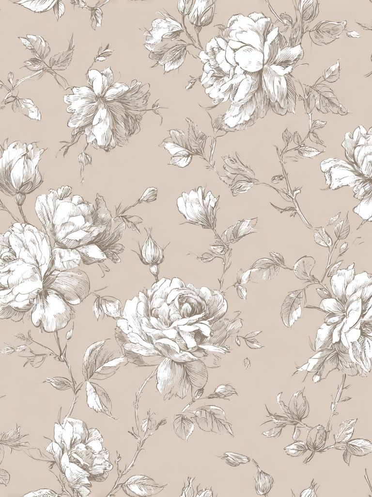Floral Sketch — Vintage Print. poster — vintage art