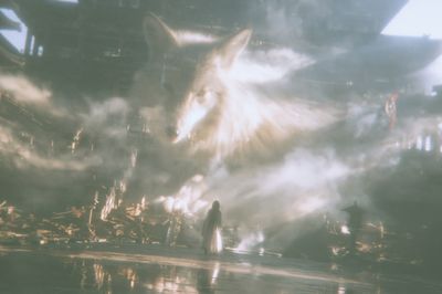 Fox Spirit Temple — Surreal Print.
