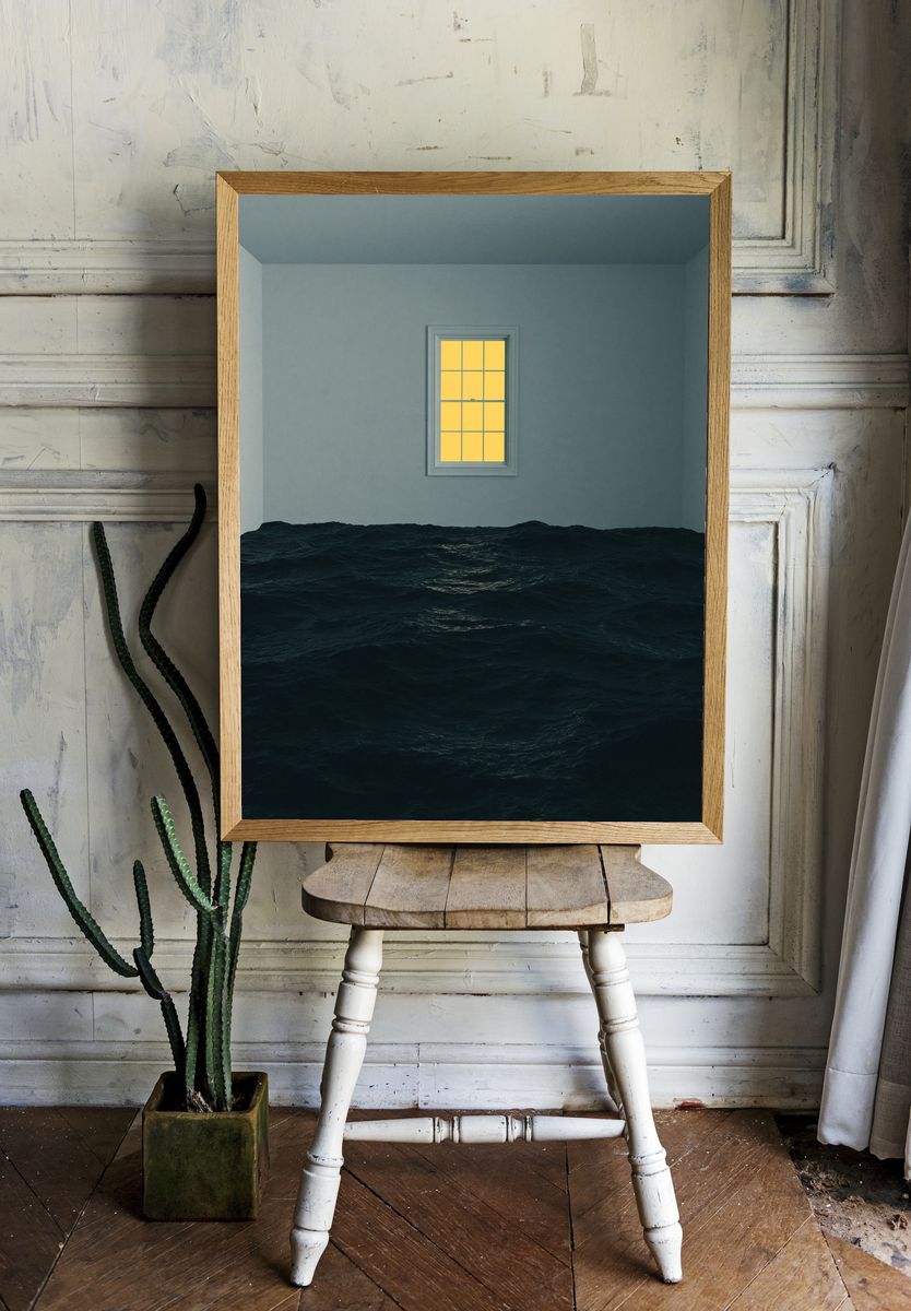 Flooded Room Surrealism Poster. — room view 1