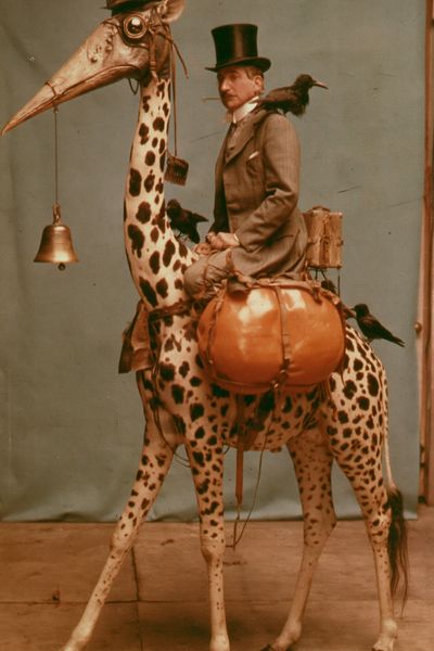 Surreal Gentleman on Spotted Bird Poster.