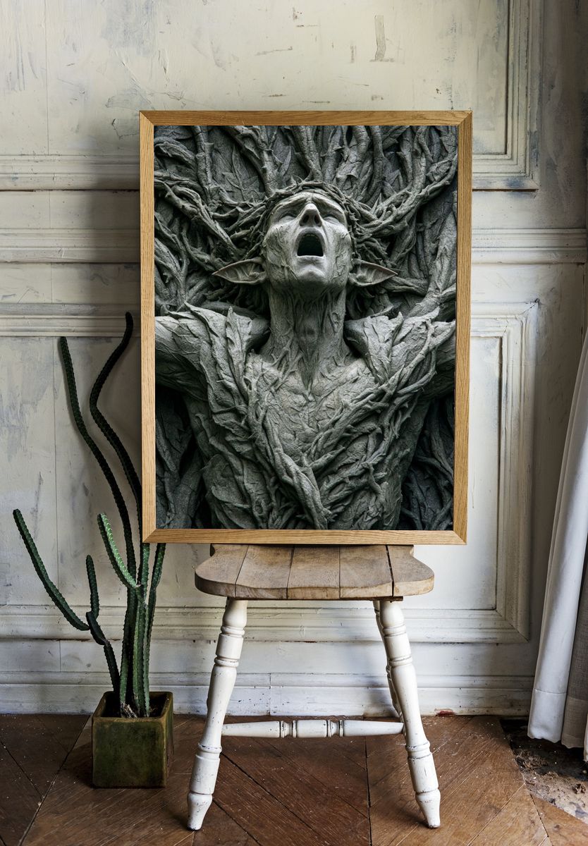 Forest Spirit Surrealism Poster. — room view 1