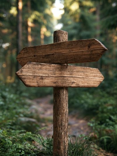 Forest Trail Sign Photography Poster.