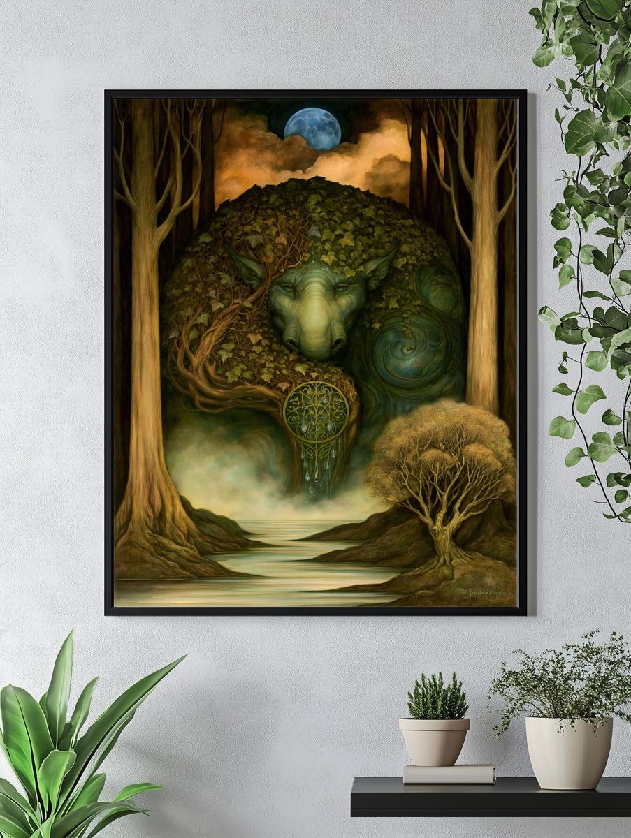 Forest Spirit Surrealism Poster. — room view 4