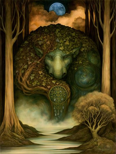 Forest Spirit Surrealism Poster. poster print