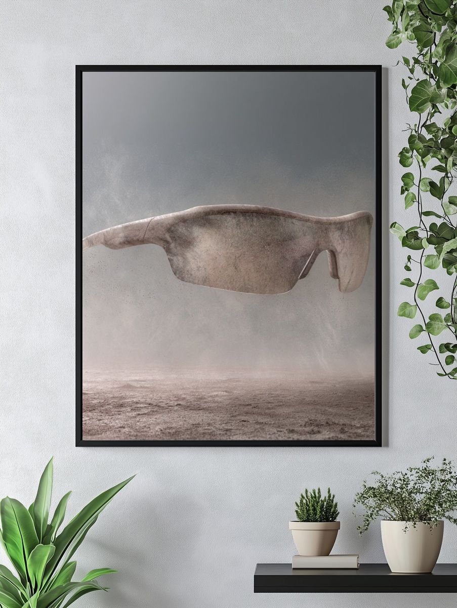Surreal Floating Sunglasses Print. — room view 4