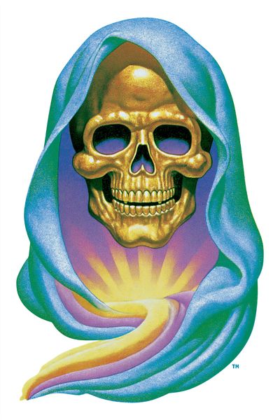 Golden Skull Surrealism Poster. poster