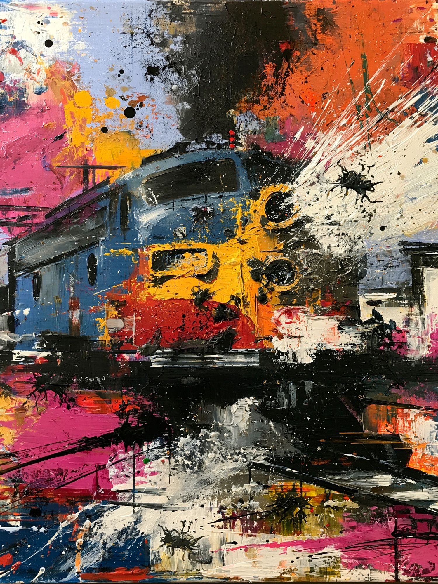Abstract Train Station Fine-Art Poster. poster — fine-art art