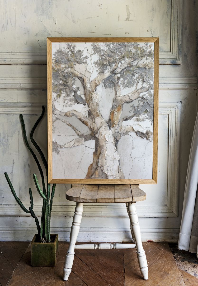 Textured Tree Art — Fine Art Print room preview
