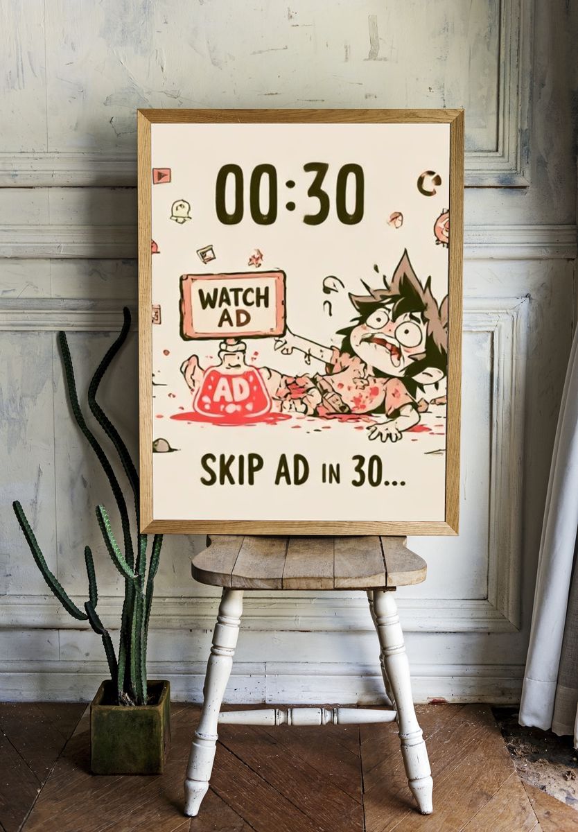 Skip Ad in 30 Funny Poster. — room view 1