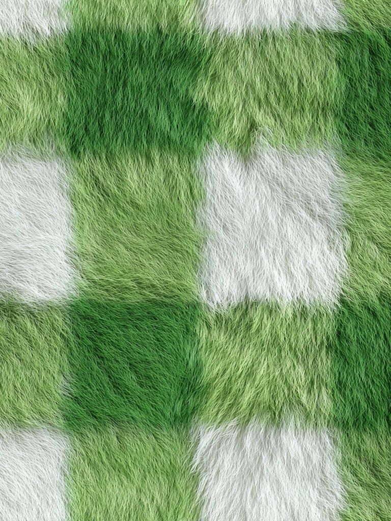Green and White Fur Texture Poster.