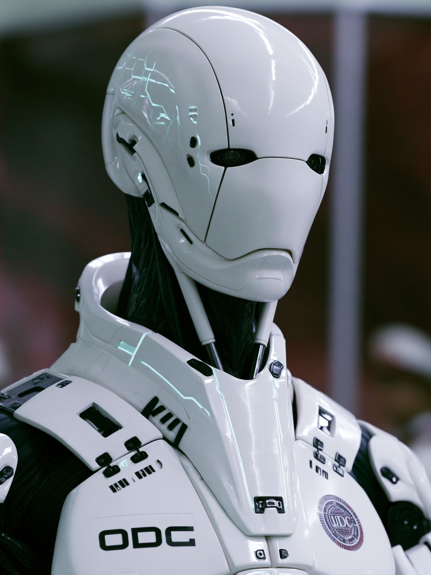 Futuristic Android Portrait Print. poster detail