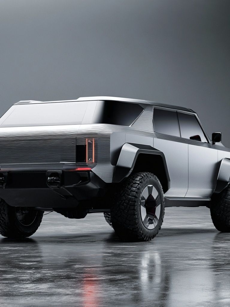 Futuristic Electric SUV Photography Poster. poster detail
