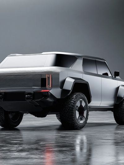 Futuristic Electric SUV Photography Poster.