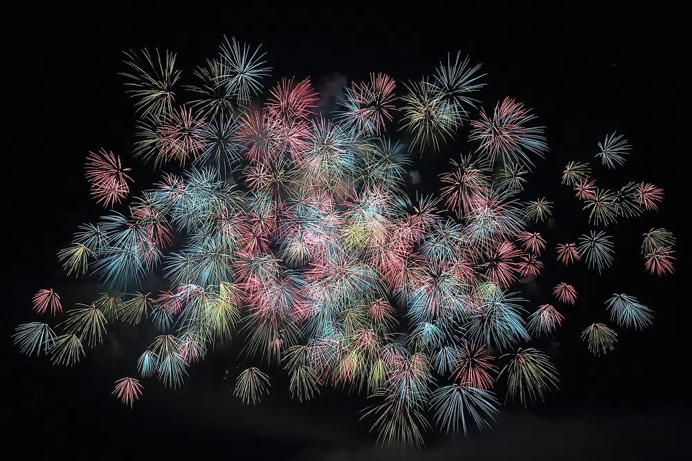 Colorful Fireworks Display Poster. poster — photography art