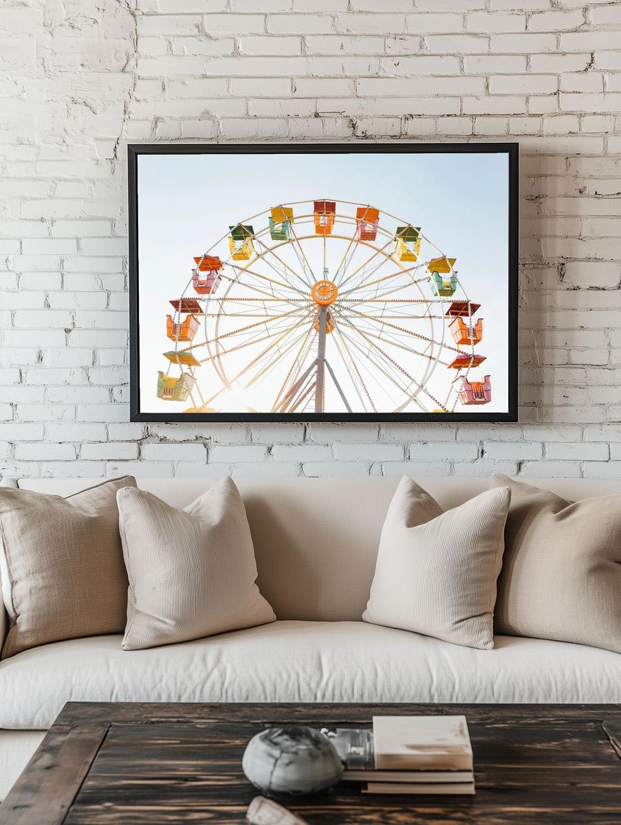 Colorful Ferris Wheel Poster. — room view 1