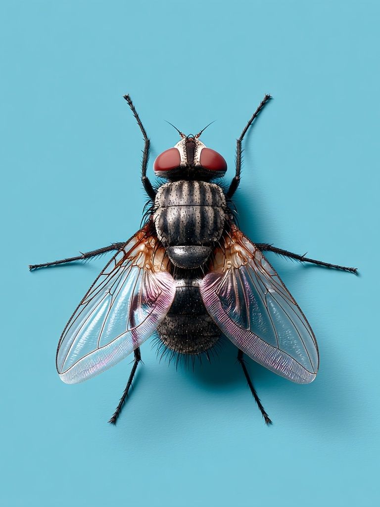 Close-Up Fly Photography Poster. poster detail