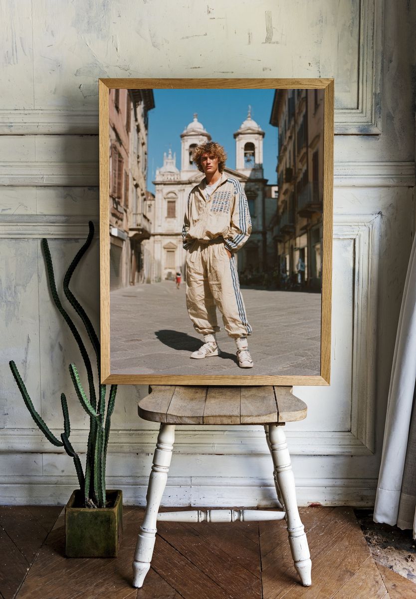 Fashionable Young Man in Urban Setting — Photography Print. — room view 1