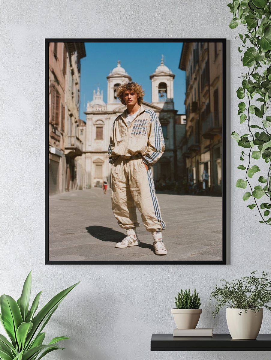 Fashionable Young Man in Urban Setting — Photography Print. — room view 4