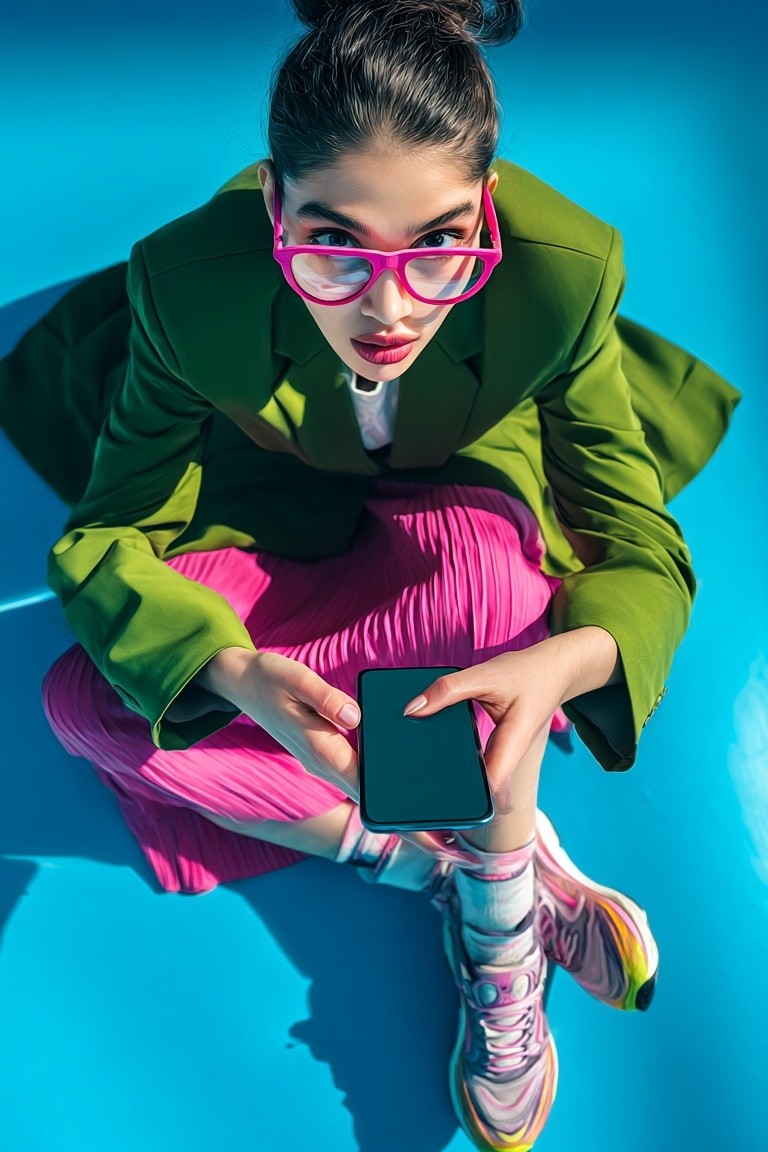 Fashionable Young Woman — Photography Print. poster — photography art