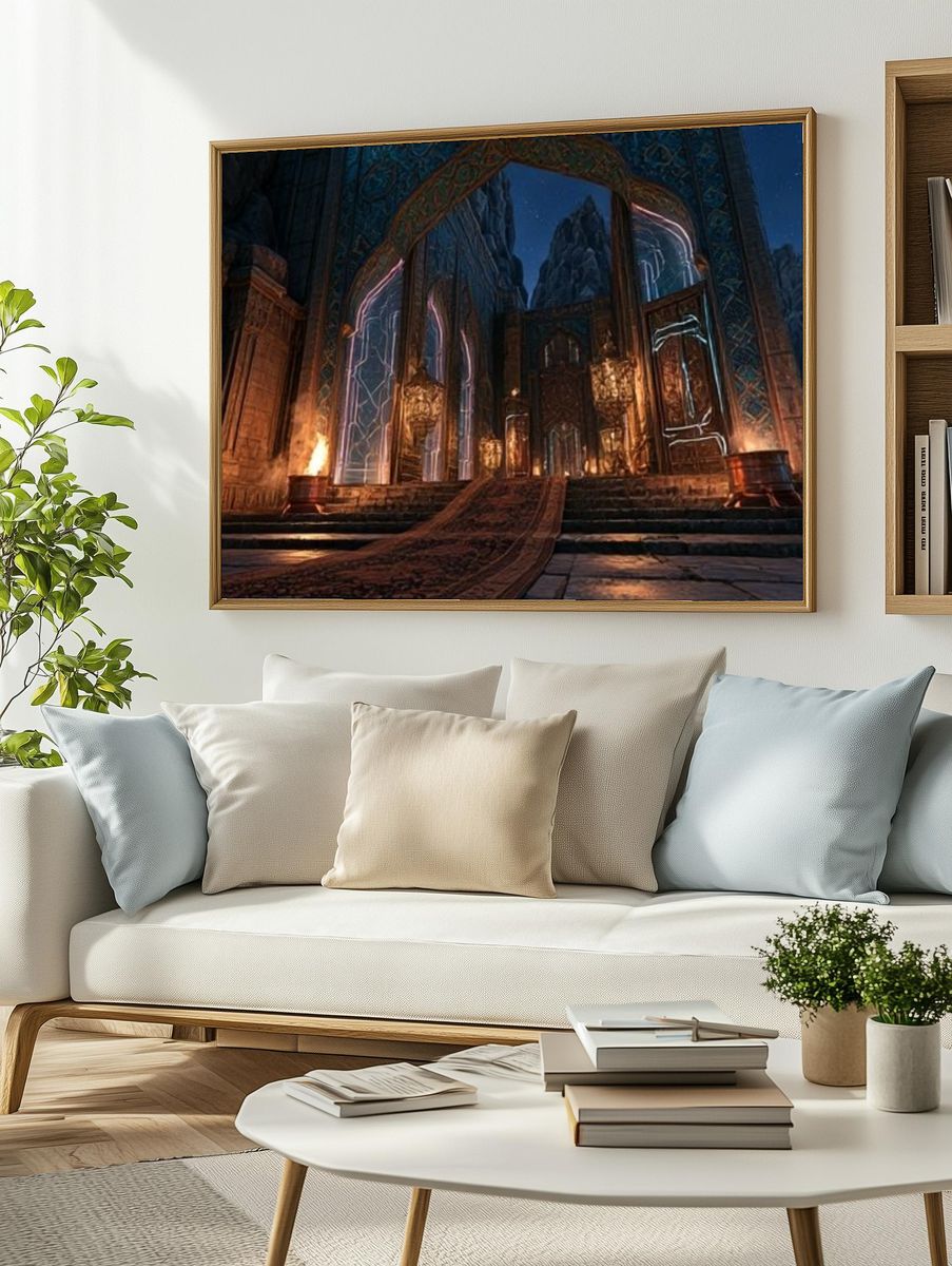 Mystic Temple Gate Fantasy Print. — room view 2