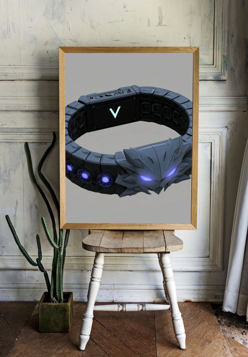Dark Fantasy Wolf Ring Print. room preview