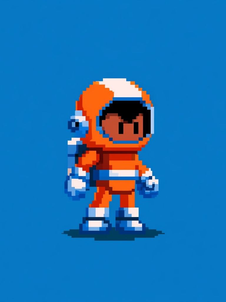Pixel Astronaut — Gaming Print. poster — gaming art