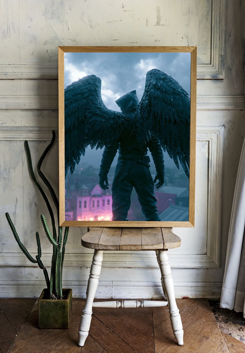 Winged Figure in Storm Poster. — room view 1