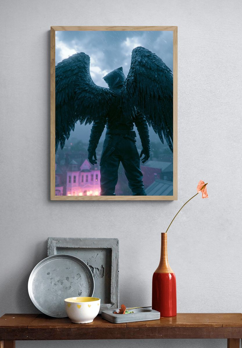 Winged Figure in Storm Poster. — room view 3