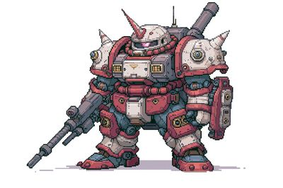 Pixel Mecha Robot Poster. poster