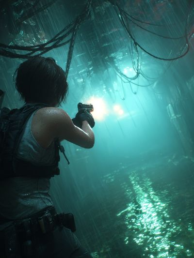 Survivor in the Shadows — Gaming Print. poster print