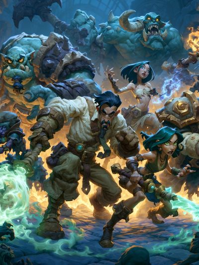 Fantasy Dungeon Heroes Illustration Poster. poster