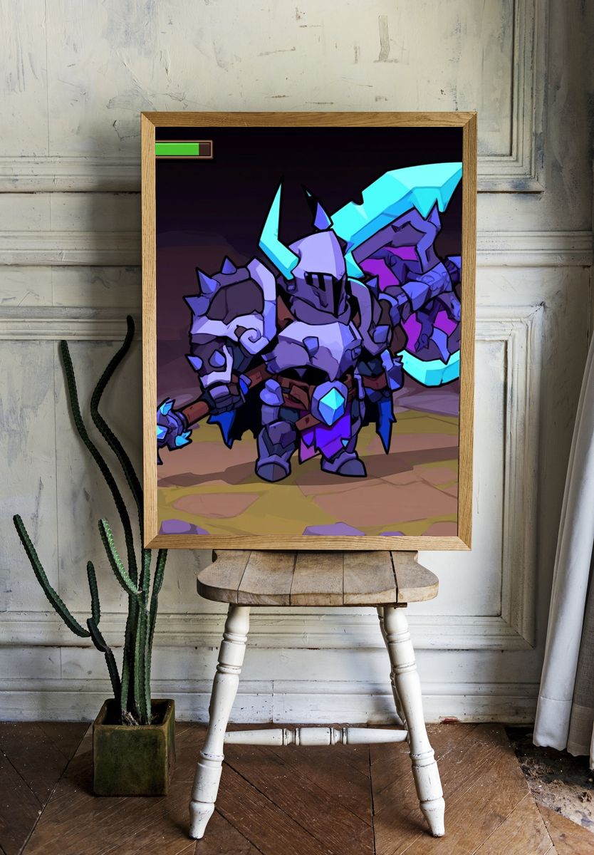 Armored Fantasy Knight Poster. — room view 1