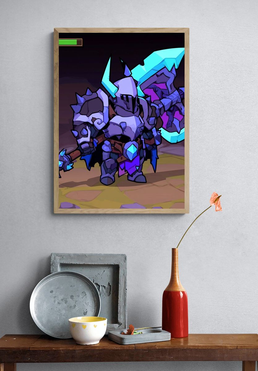 Armored Fantasy Knight Poster. — room view 3