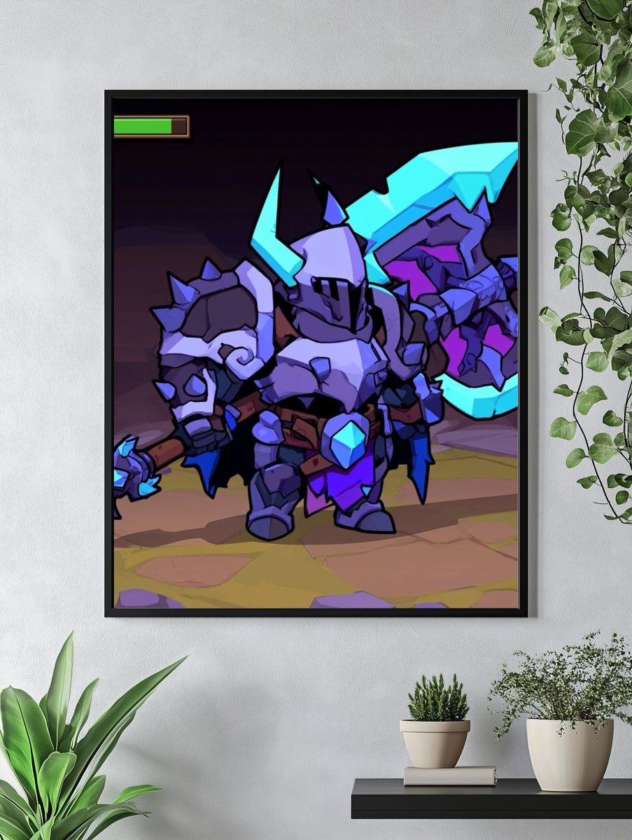 Armored Fantasy Knight Poster. — room view 4