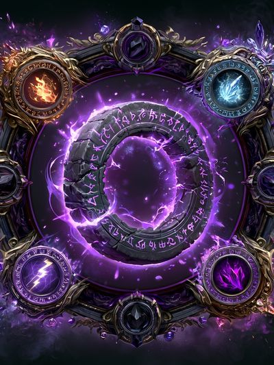 Arcane Rune Circle Fantasy Print. poster