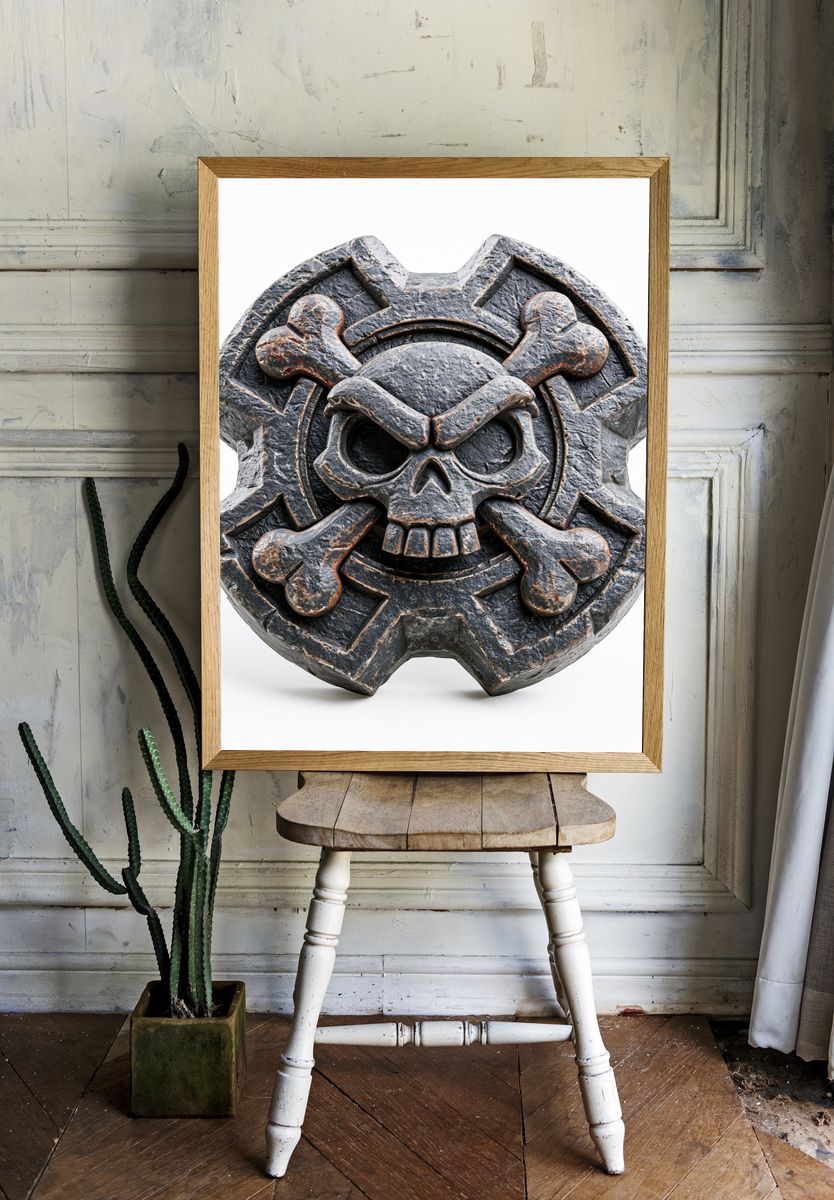 Skull Emblem Fantasy Poster. — room view 1