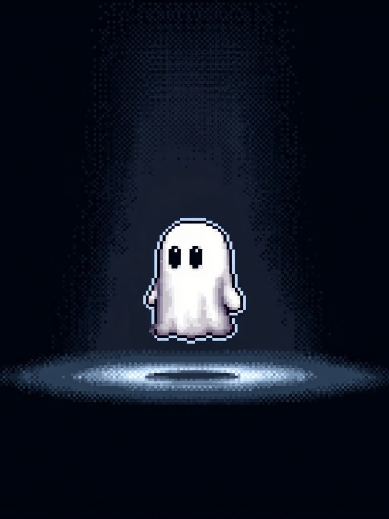 Pixel Ghost — Gaming Print. poster — gaming art