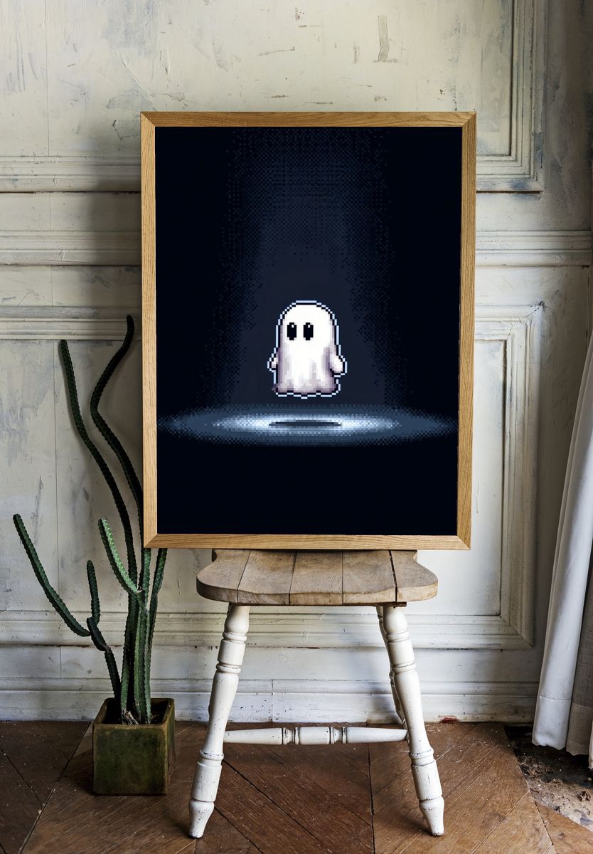 Pixel Ghost — Gaming Print. — room view 1