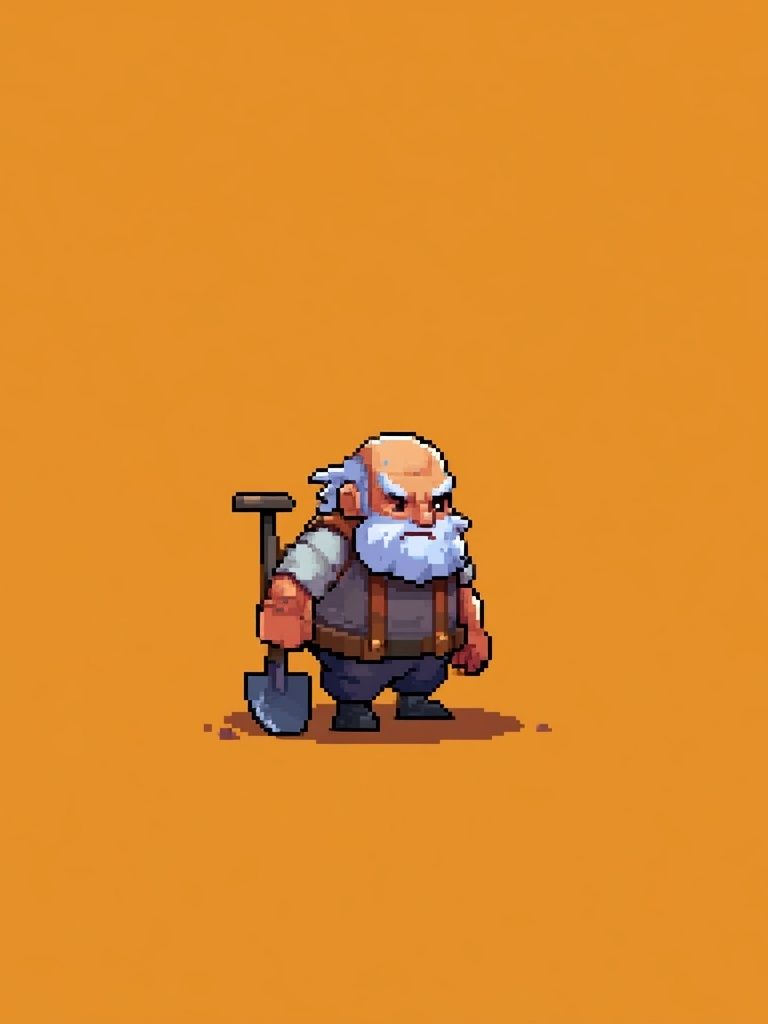 Pixel Miner Character Poster. poster — gaming art